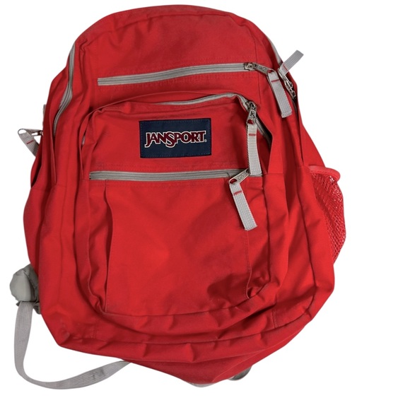 Jansport Unisex 5 zippered pockets Backpack - Orange - Picture 1 of 13